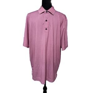 Footjoy FJ Pink Polo Shirt Sz Medium